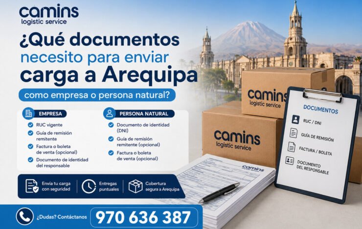 Qué documentos necesito para enviar carga a Arequipa