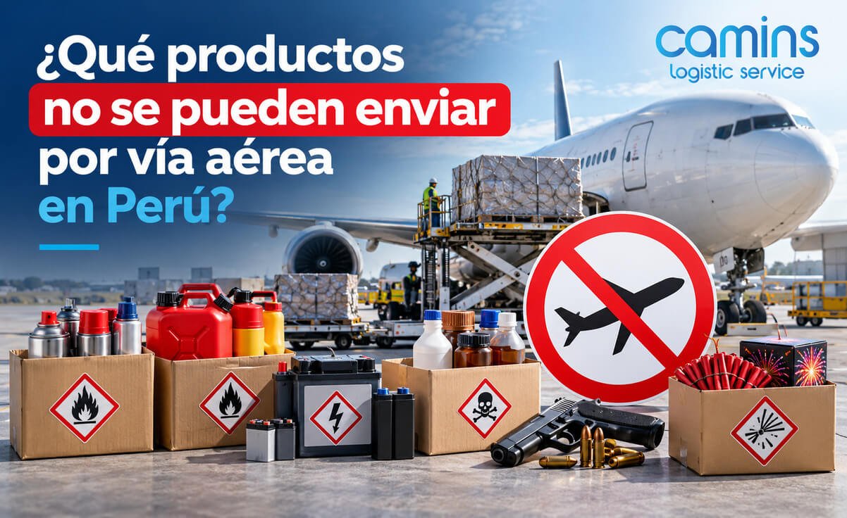 ¿Qué productos no se pueden enviar por vía aérea en Perú?